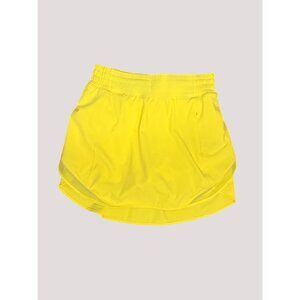 Lululemon Hotty Hot Skirt High-Rise Size 6 Yellow Lightweight Mesh Liner Skort
